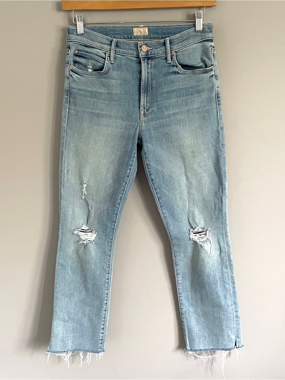 MOTHER The Rascal Ankle Snippet Mid Rise Straight Leg Jeans - 30" - Picture 3 of 16